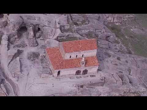 უფლისციხე, ქვახვრელი, გორი / Uphlistsikhe, Kvakhvreli, Gori, Georgia Aerial Video 4K